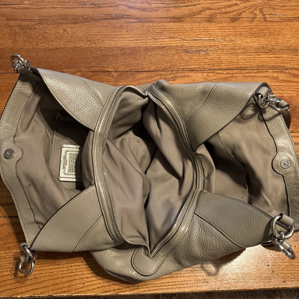 Coach Lexy F27593 Fog Taupe Pebbled Leather Shoulder Bag MSRP $395 - Picture 8 of 10